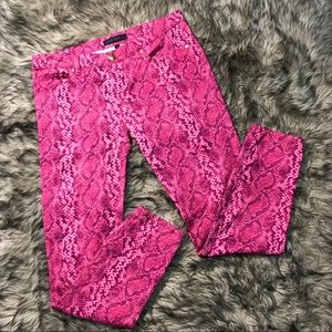 Juicy Couture Pink Snakeskin Print Pants